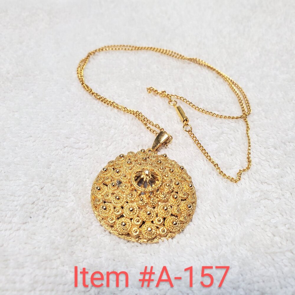 Gold Pendant Necklace,  item# A -157
